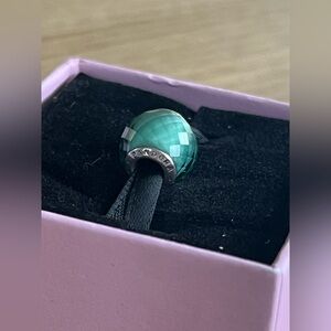 Authentic Pandora Silver Light Green Petite Facets Charm